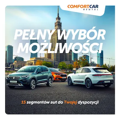 Comfortcar wypożyczalnia samochodów Szczecin bez kaucji.